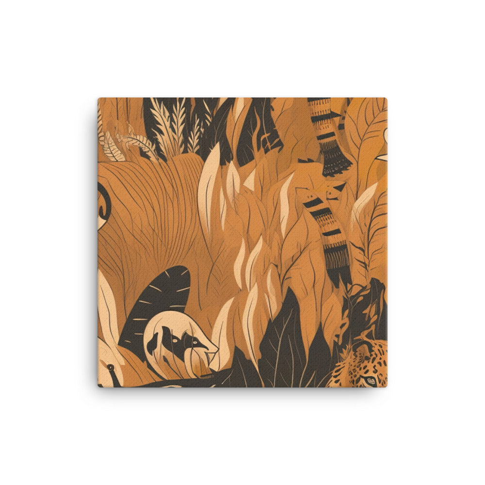 Wild Animal Pattern canvas - Posterfy.AI