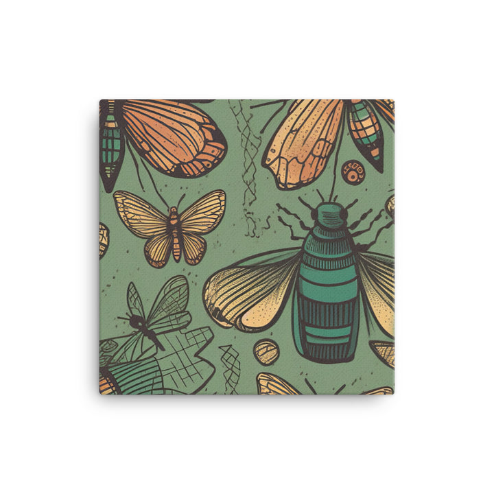 Insect Pattern canvas - Posterfy.AI