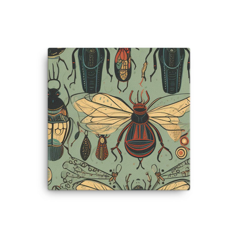 Insect Pattern canvas - Posterfy.AI