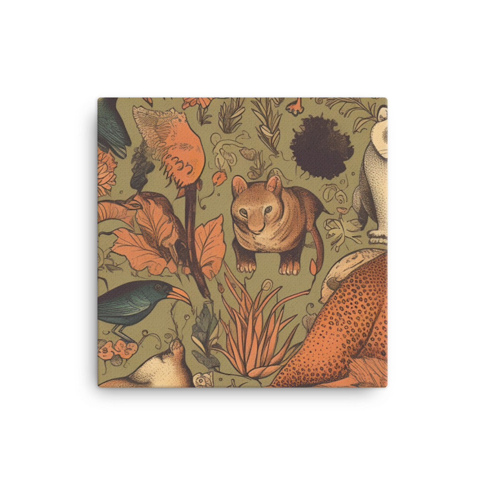 Exotic Animals Pattern canvas - Posterfy.AI