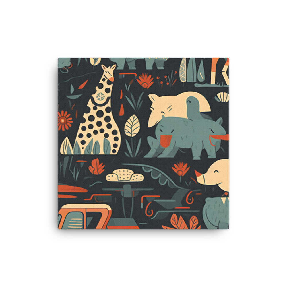 Safari Pattern canvas - Posterfy.AI