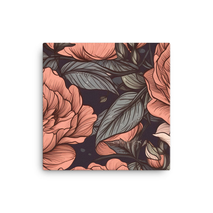 Rose Pattern canvas - Posterfy.AI