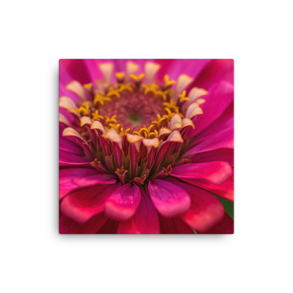 Vibrant Zinnias in Full Bloom canvas - Posterfy.AI