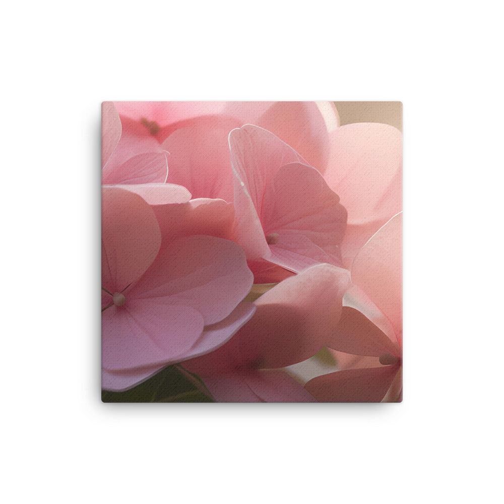Soft Pink Hydrangea canvas - Posterfy.AI