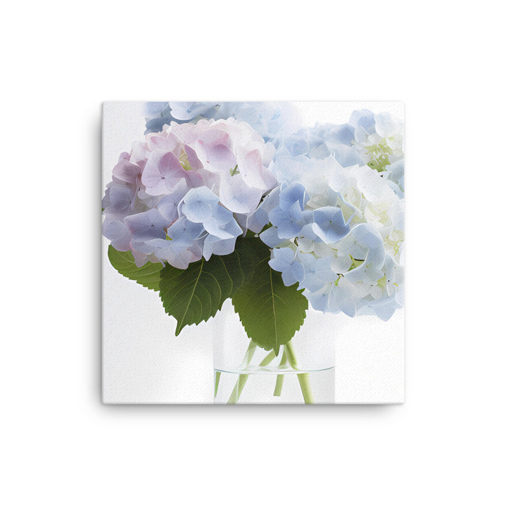Hydrangea Bouquet on a White Background canvas - Posterfy.AI