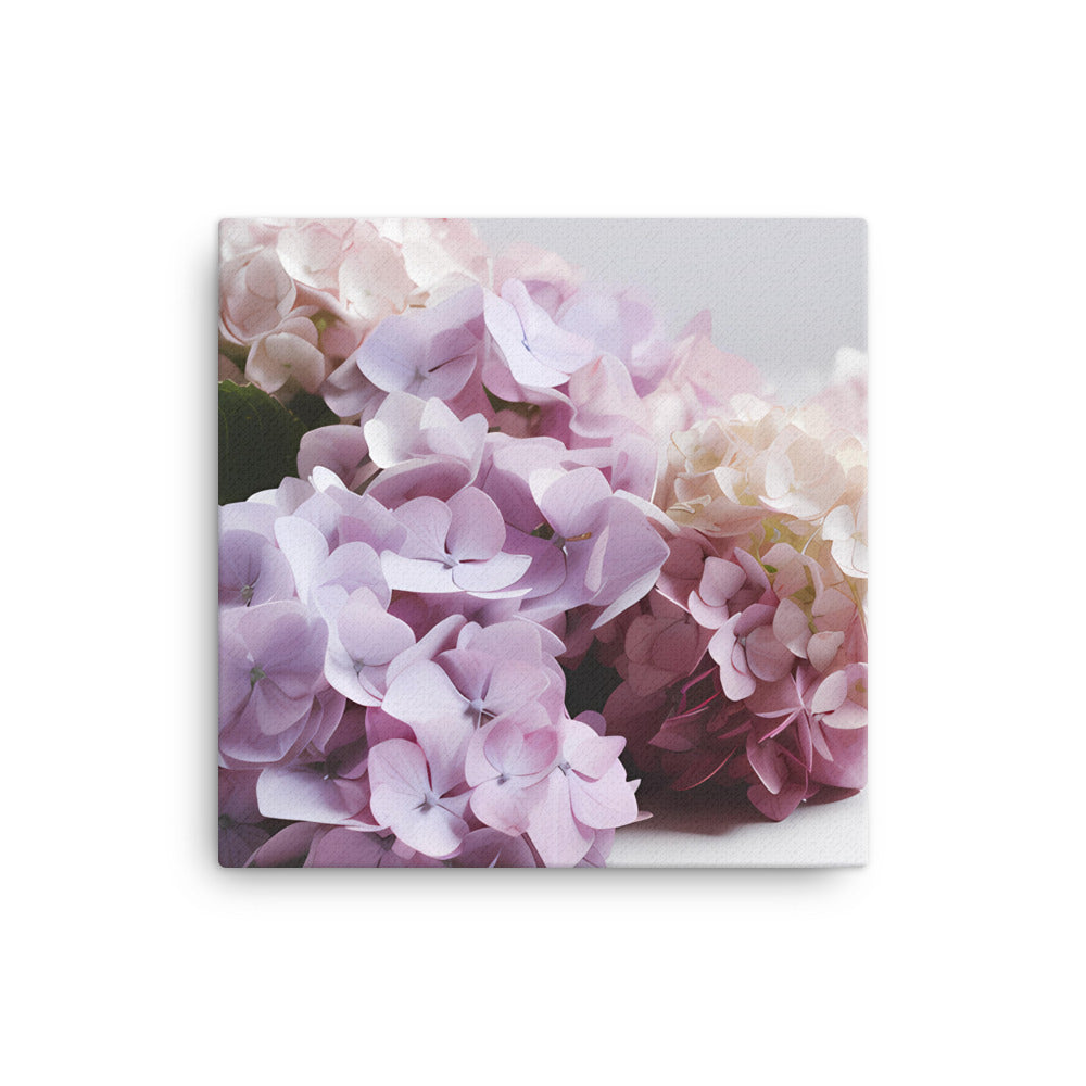 Hydrangea Bouquet on a White Background canvas - Posterfy.AI