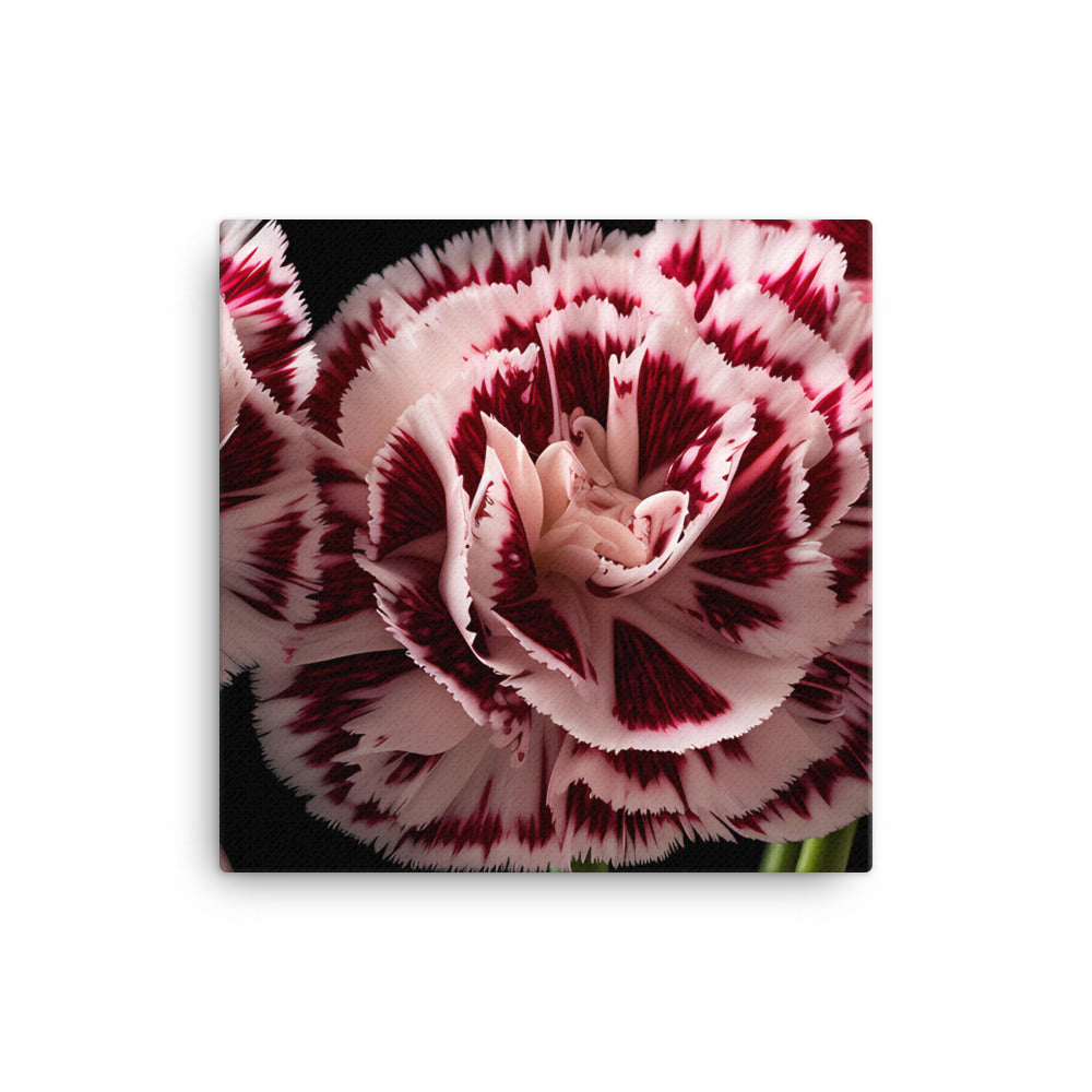 Unique Striped Carnations canvas - Posterfy.AI