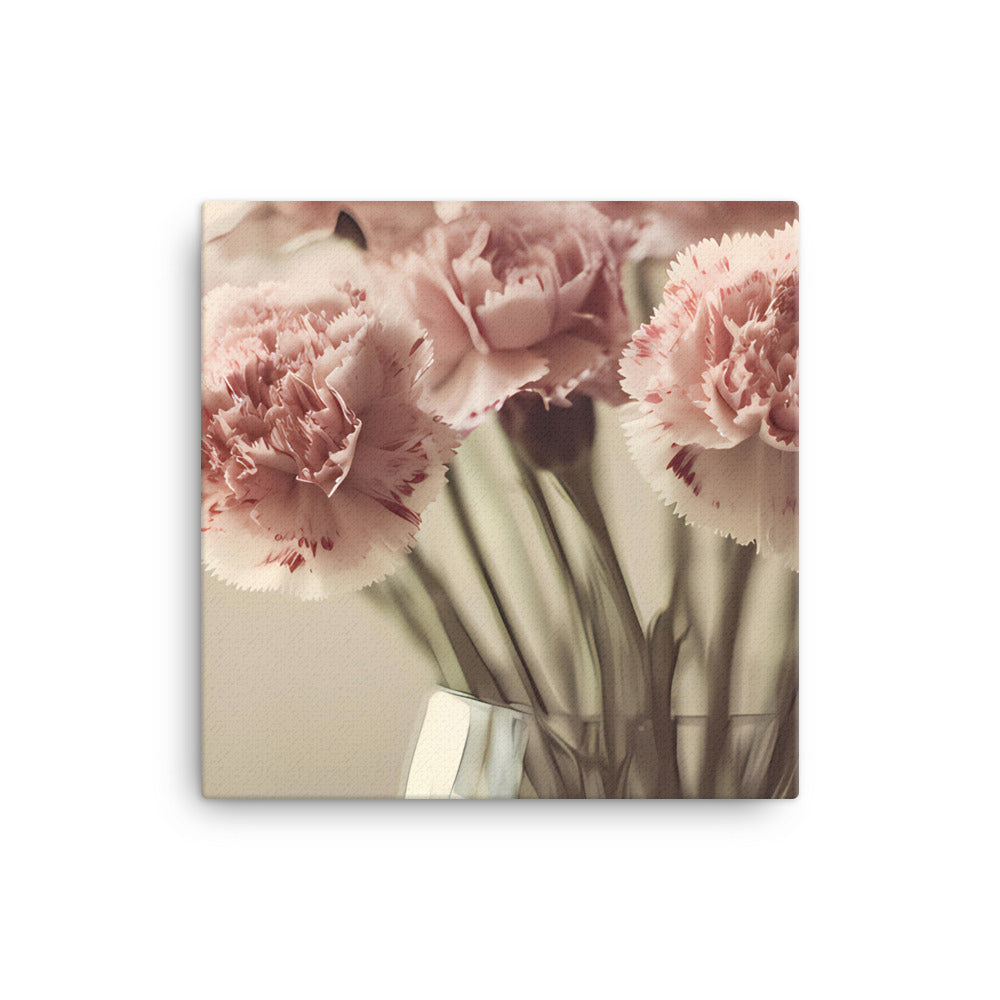 Carnations in Vintage Style canvas - Posterfy.AI