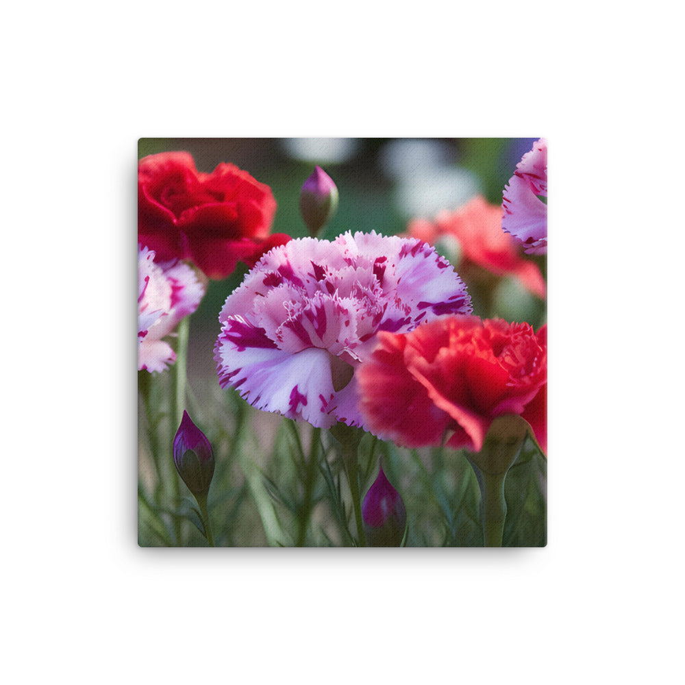Carnations in the Garden canvas - Posterfy.AI