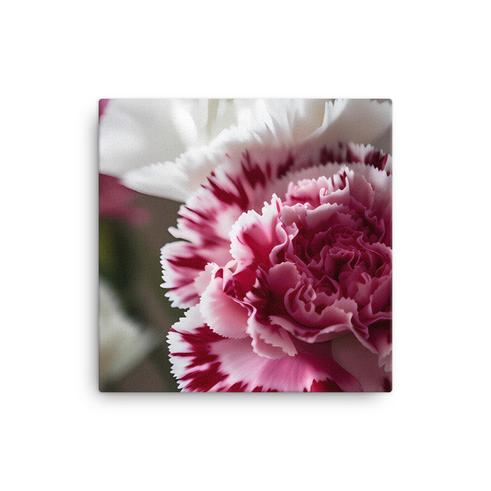 Carnations in Pink and White canvas - Posterfy.AI
