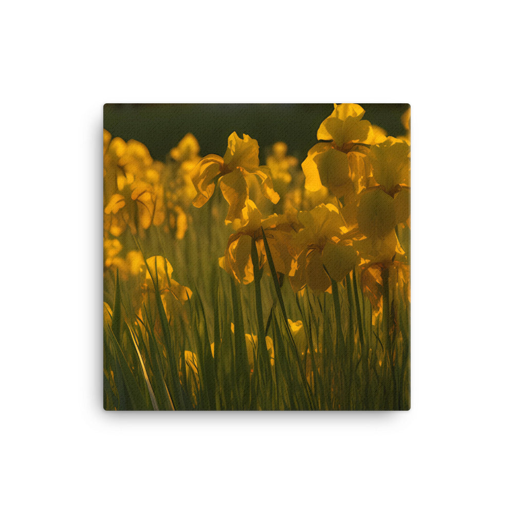 Yellow Sunshine bontanical canvas - Posterfy.AI