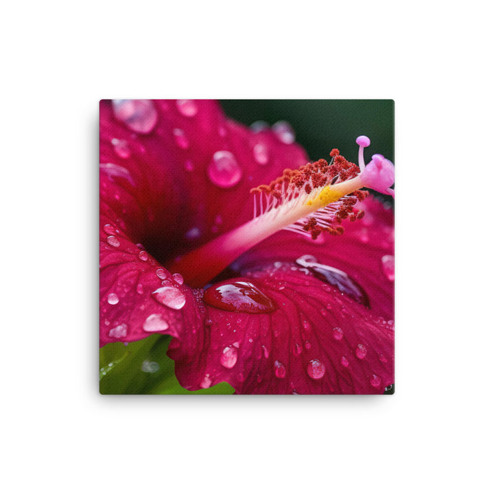 Hibiscus in the Rain canvas - Posterfy.AI