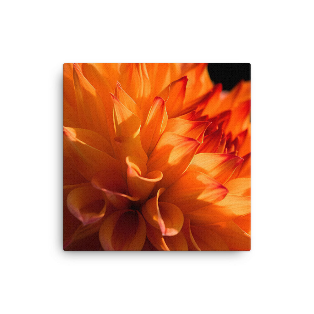 Orange Dahlia at Sunset canvas - Posterfy.AI