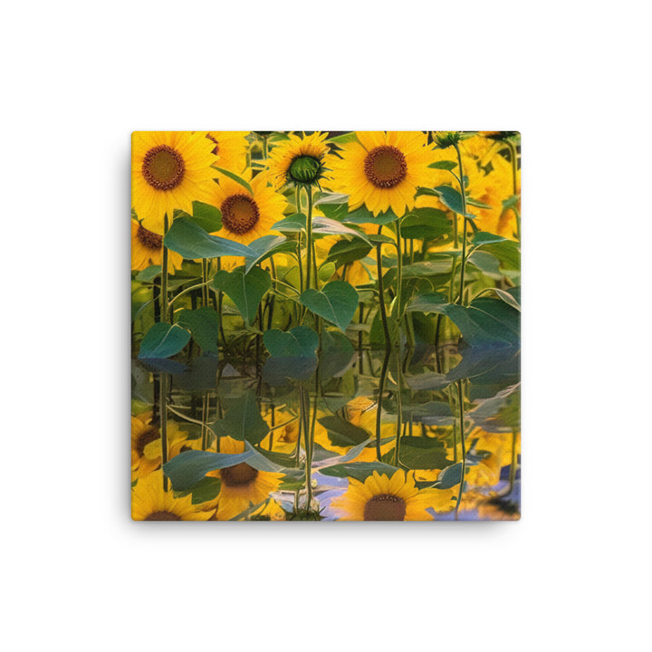 Sunflower Reflections canvas - Posterfy.AI