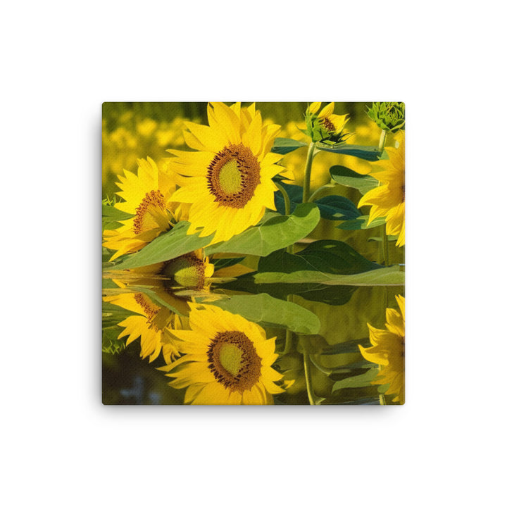 Sunflower Reflections canvas - Posterfy.AI