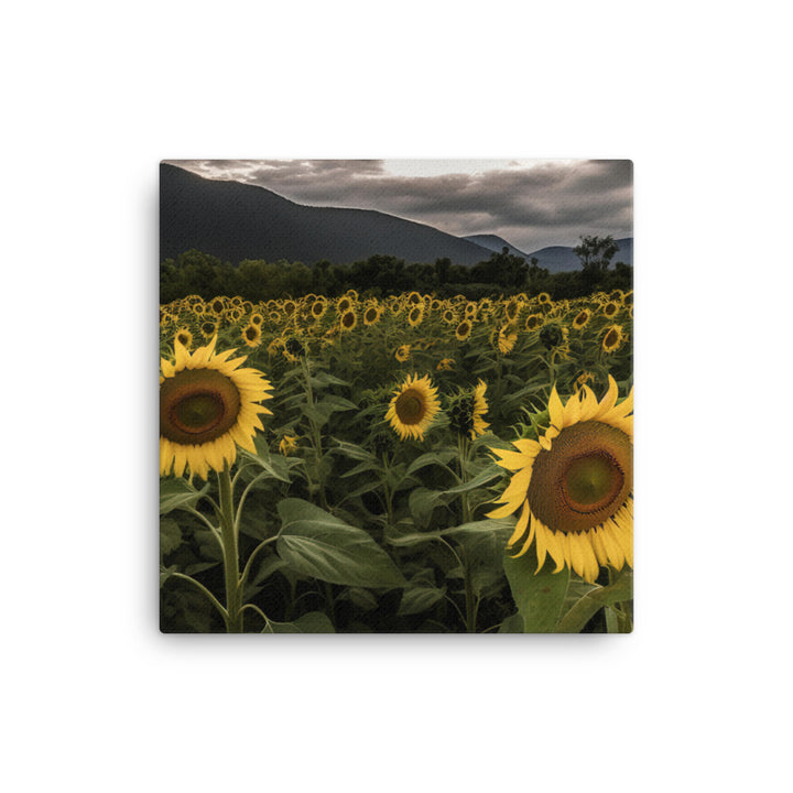 Dramatic Sunflower Landscape canvas - Posterfy.AI
