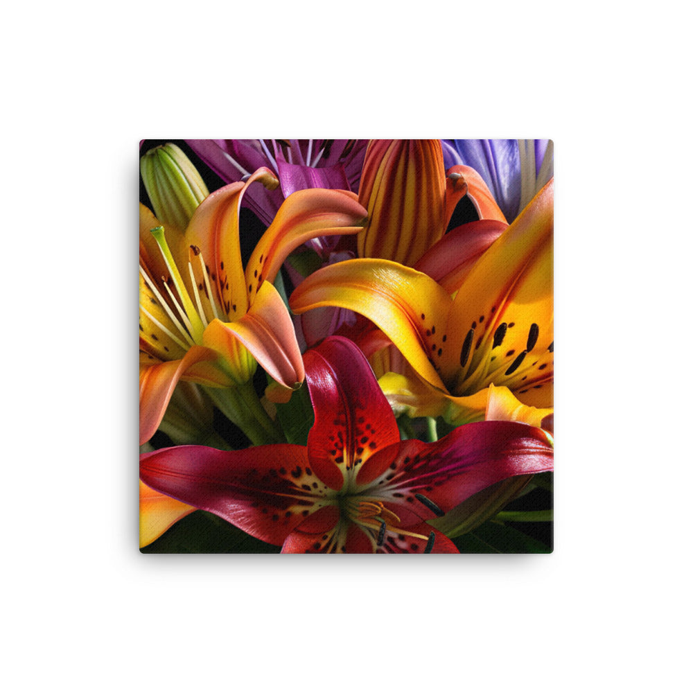 Multicolored Lily Bouquet canvas - Posterfy.AI