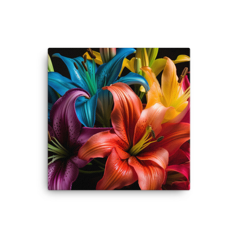 Multicolored Lily Bouquet canvas - Posterfy.AI