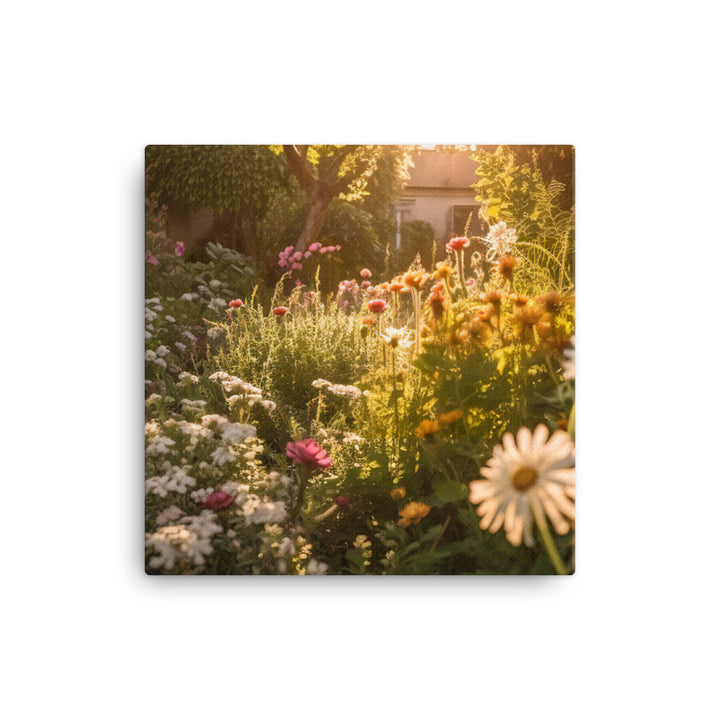 Golden Hour Garden canvas - Posterfy.AI