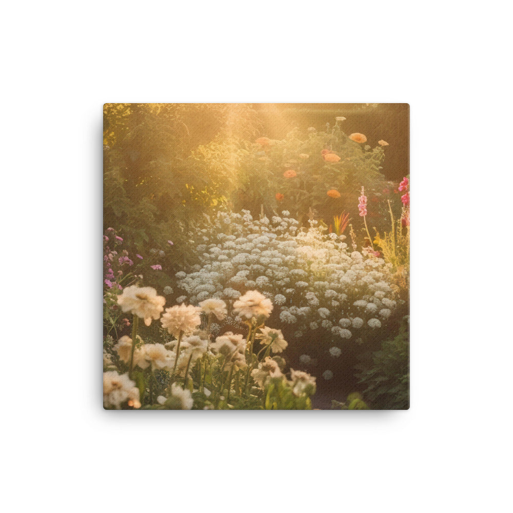 Golden Hour Garden canvas - Posterfy.AI