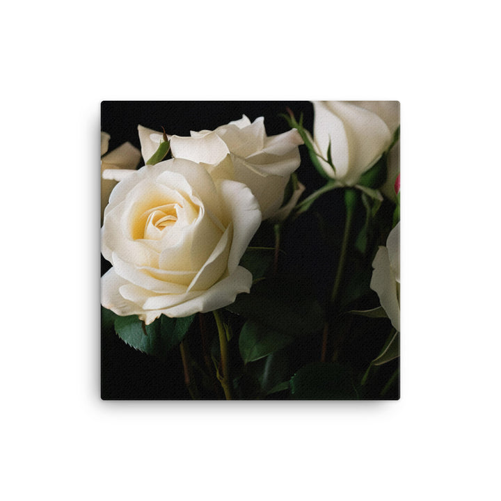 Classic White Roses canvas - Posterfy.AI