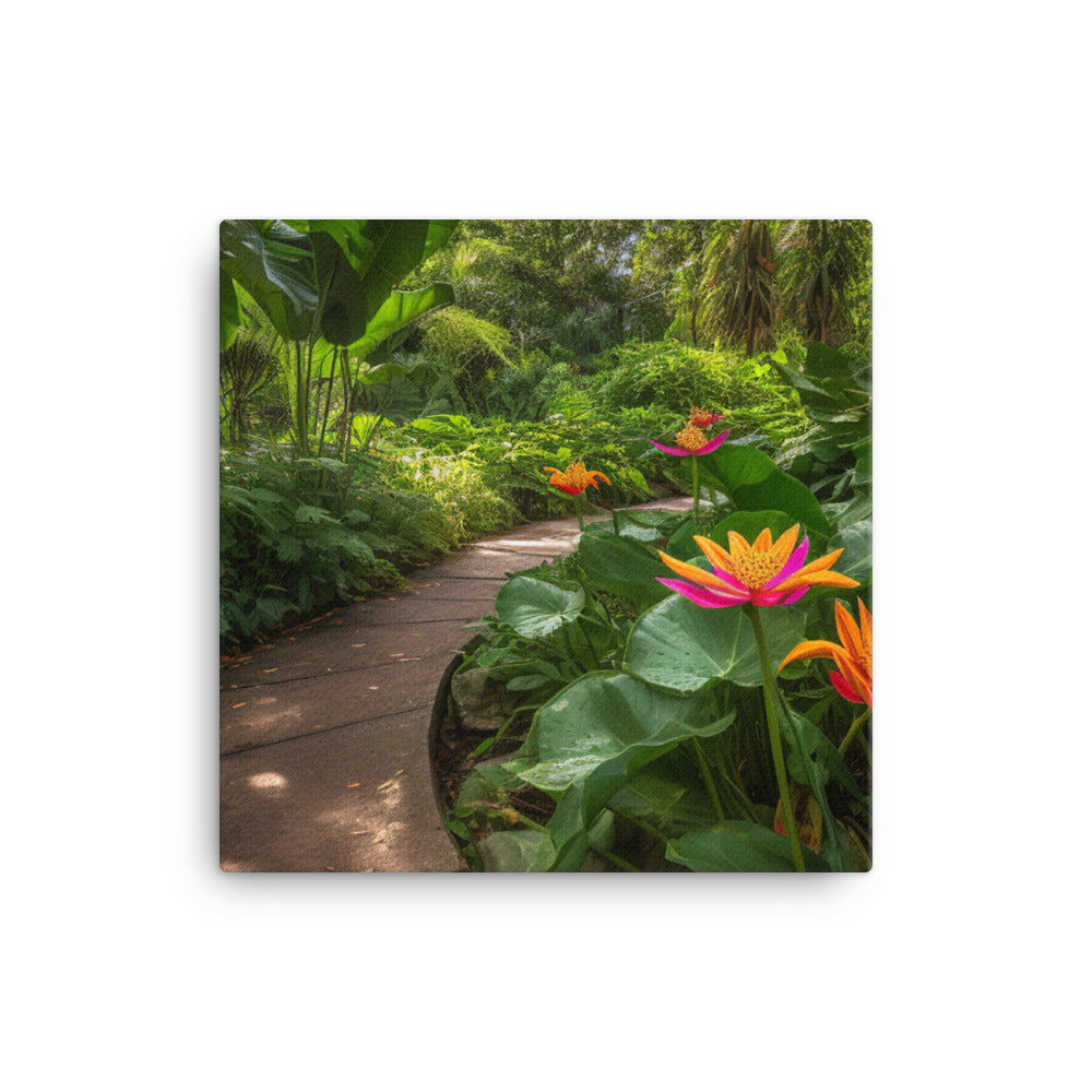 Botanical Garden Escape canvas - Posterfy.AI