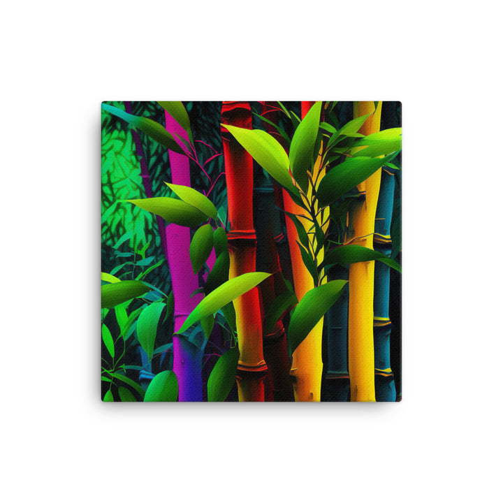 Colourful bamboo jungle canvas - Posterfy.AI