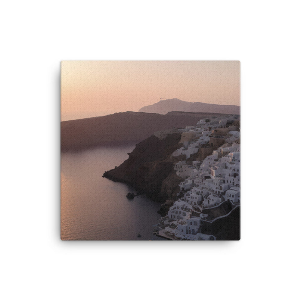 Sunset Over Santorini canvas - Posterfy.AI