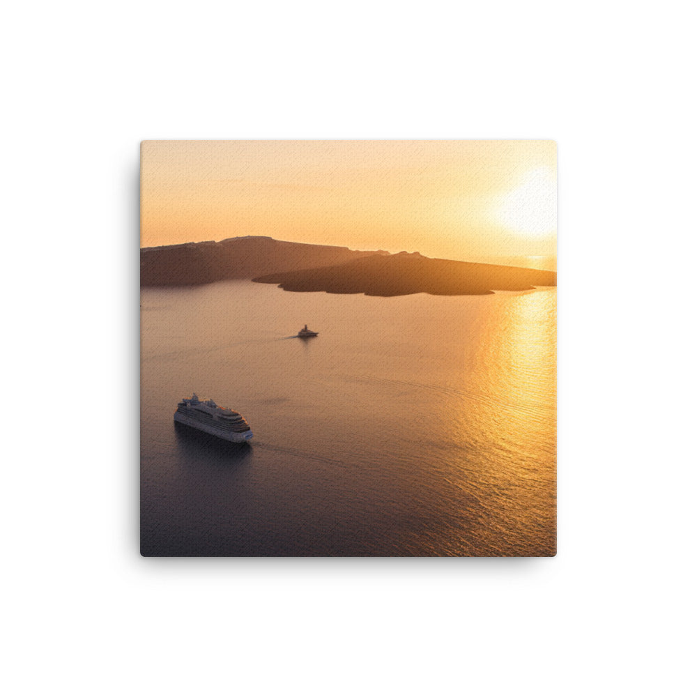 Sunset Over Santorini canvas - Posterfy.AI