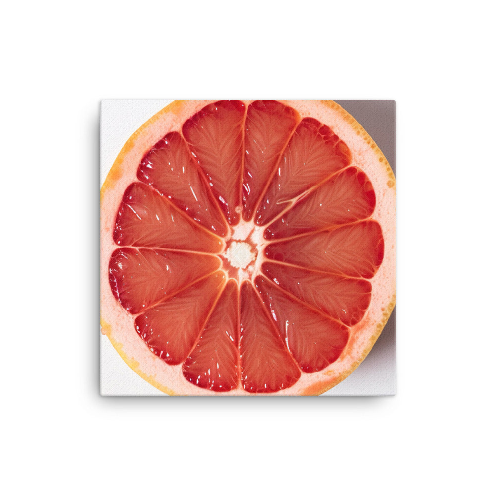 Sliced Grapefruit on a White Background canvas - Posterfy.AI