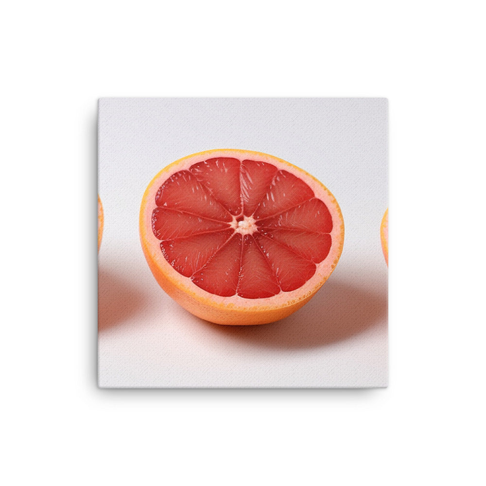 Sliced Grapefruit on a White Background canvas - Posterfy.AI