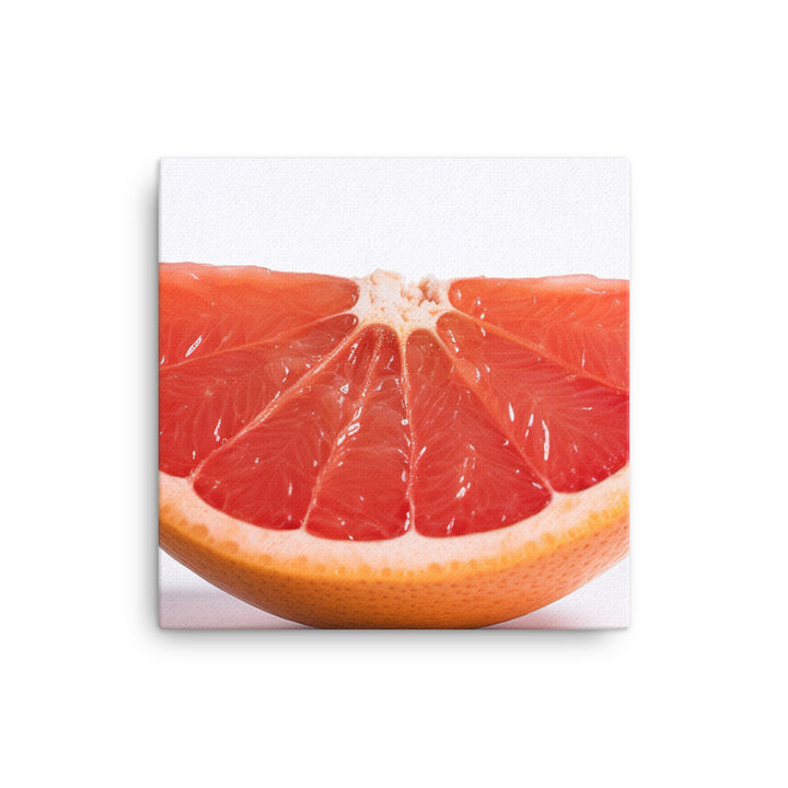 Sliced Grapefruit on a White Background canvas - Posterfy.AI