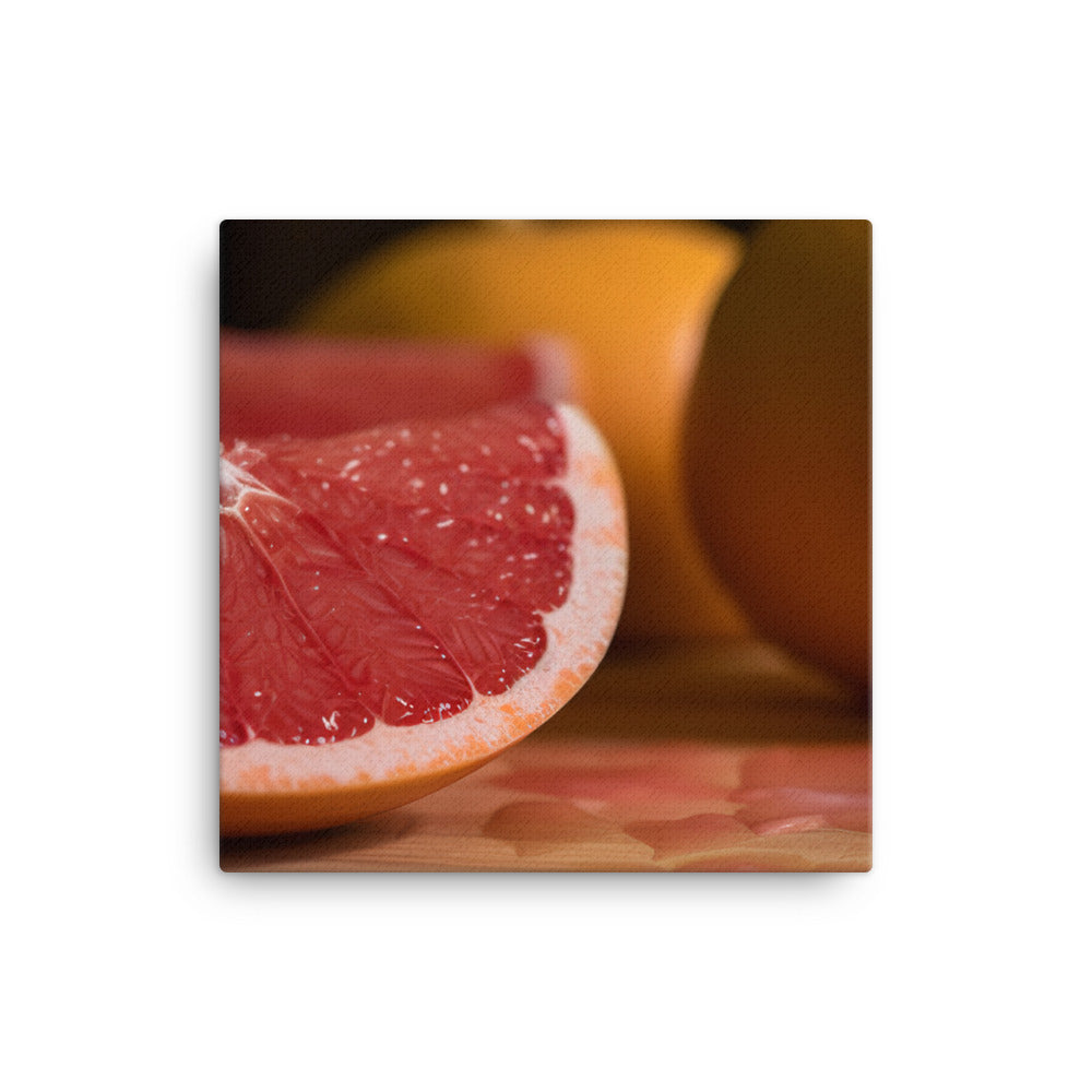 Juicy Grapefruit Slices canvas - Posterfy.AI