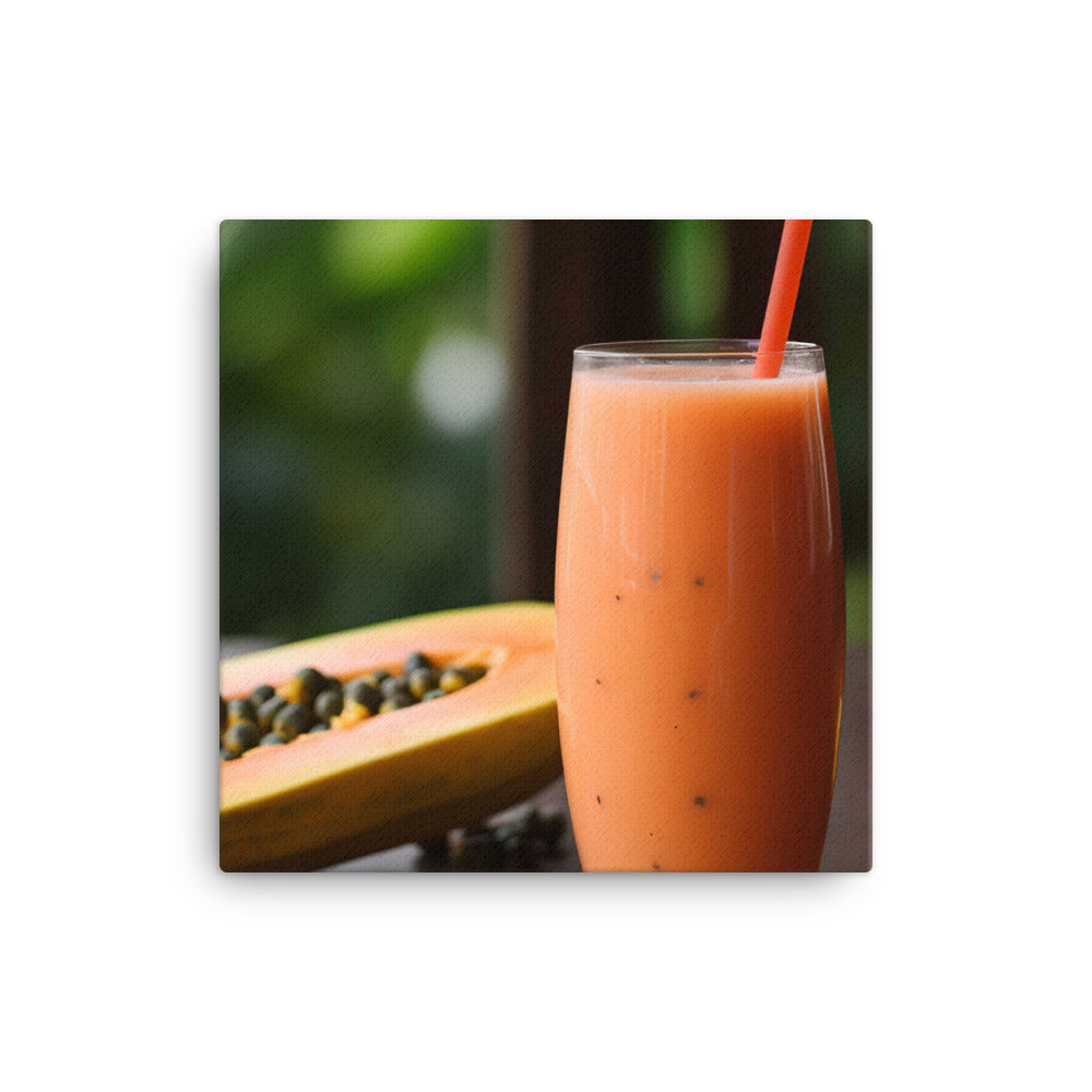 Papaya Smoothie canvas - Posterfy.AI