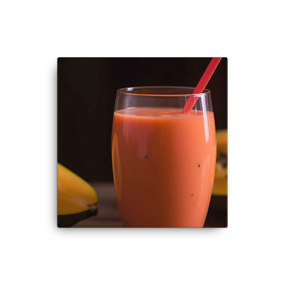 Papaya Smoothie canvas - Posterfy.AI