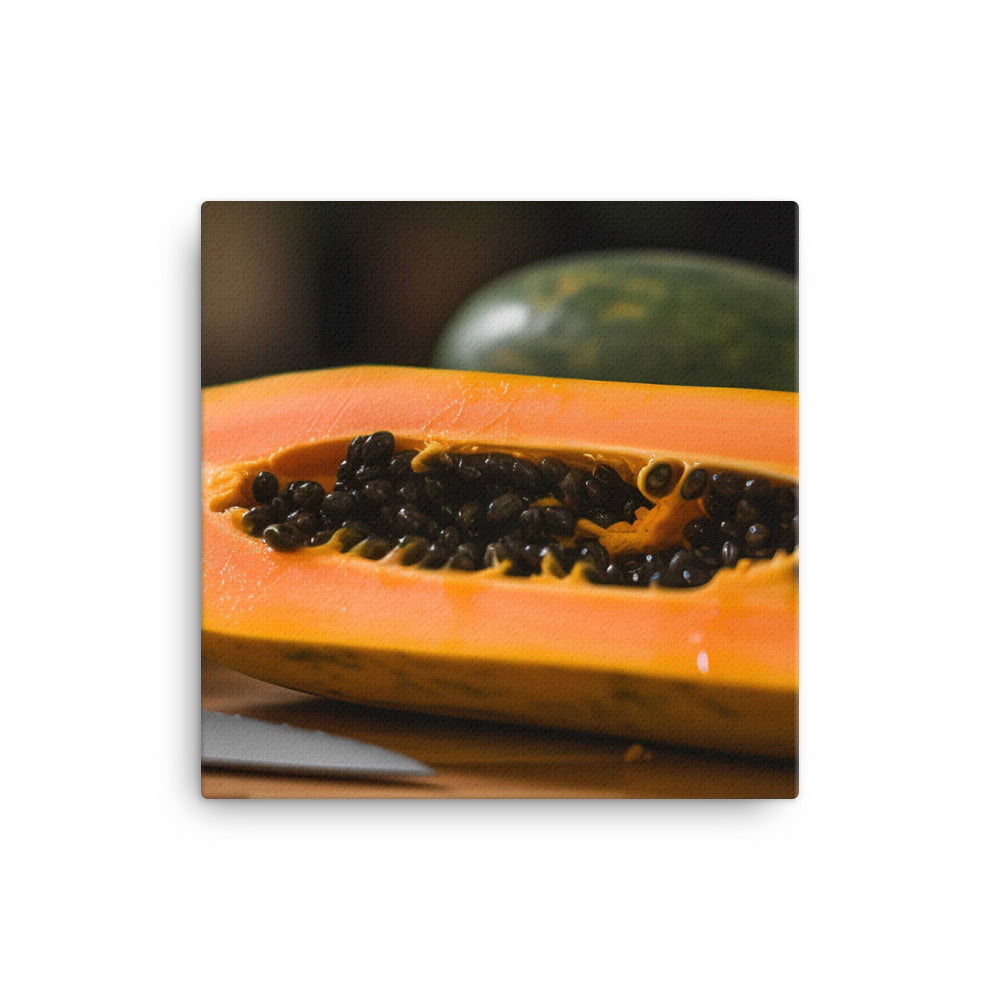 Exotic Papaya Delight canvas - Posterfy.AI