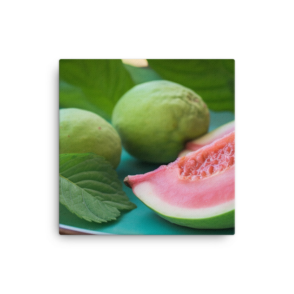 Sliced Guava Delight canvas - Posterfy.AI