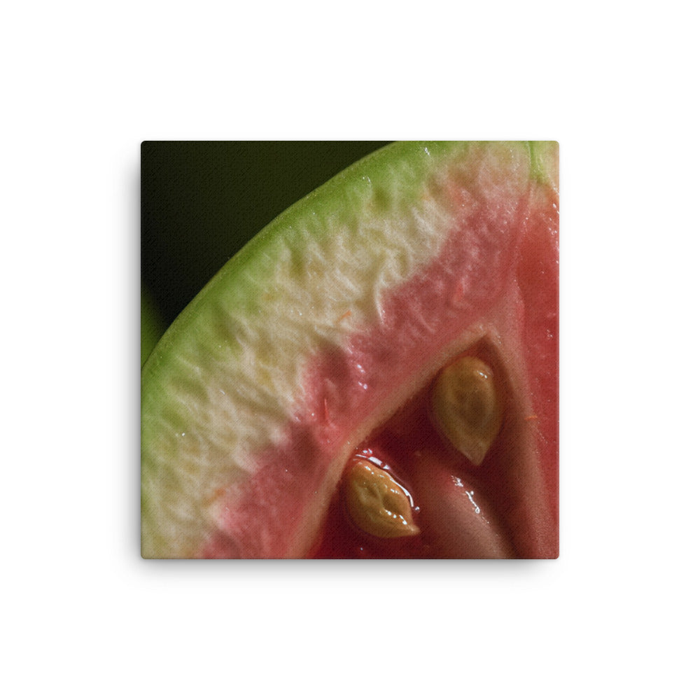 Juicy Guava Close-Up canvas - Posterfy.AI