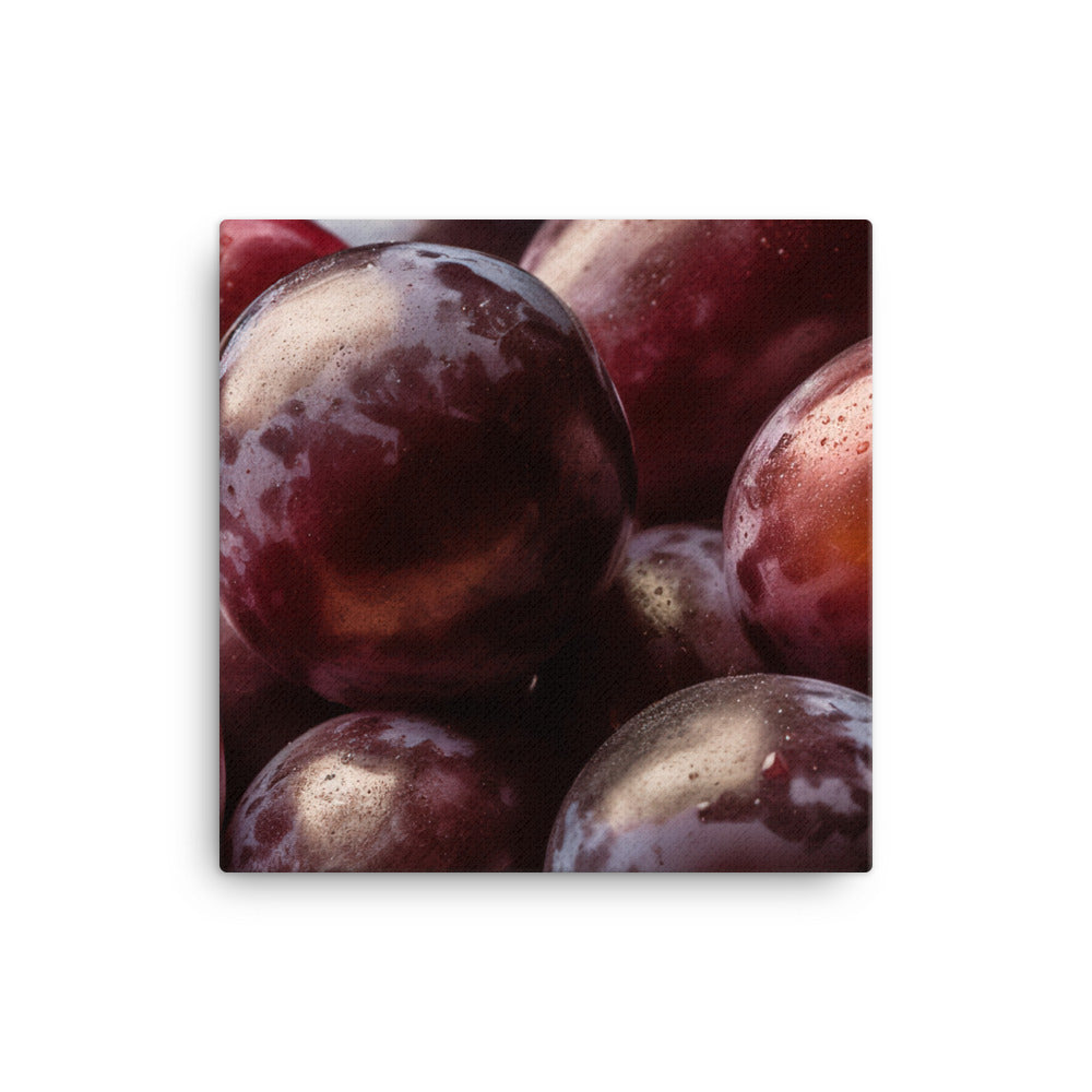 Juicy and Fresh Plums canvas - Posterfy.AI