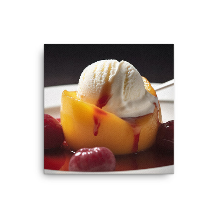 Peach Melba canvas - Posterfy.AI