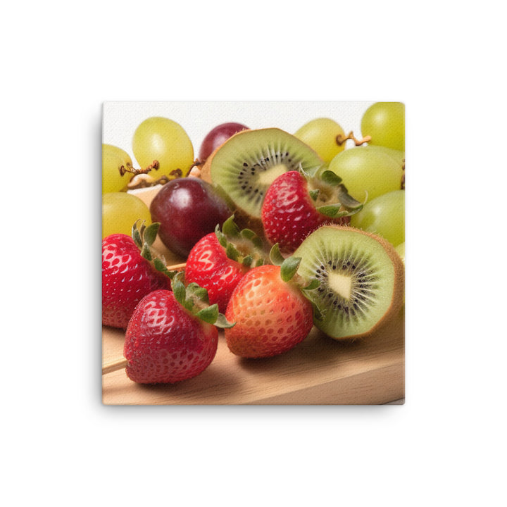 Kiwi Fruit Skewers canvas - Posterfy.AI