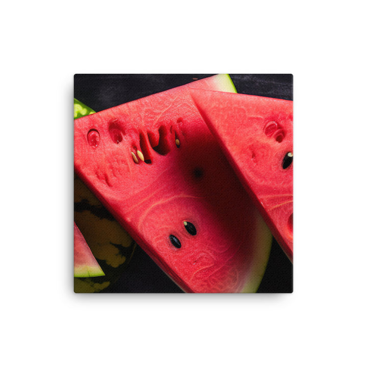 Sliced Watermelon Delight canvas - Posterfy.AI