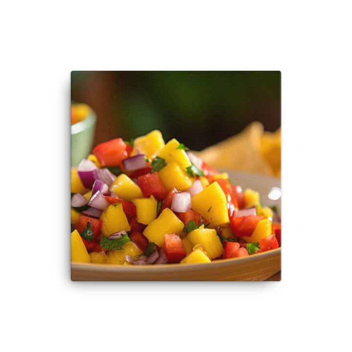 Mango Salsa Party Platter canvas - Posterfy.AI