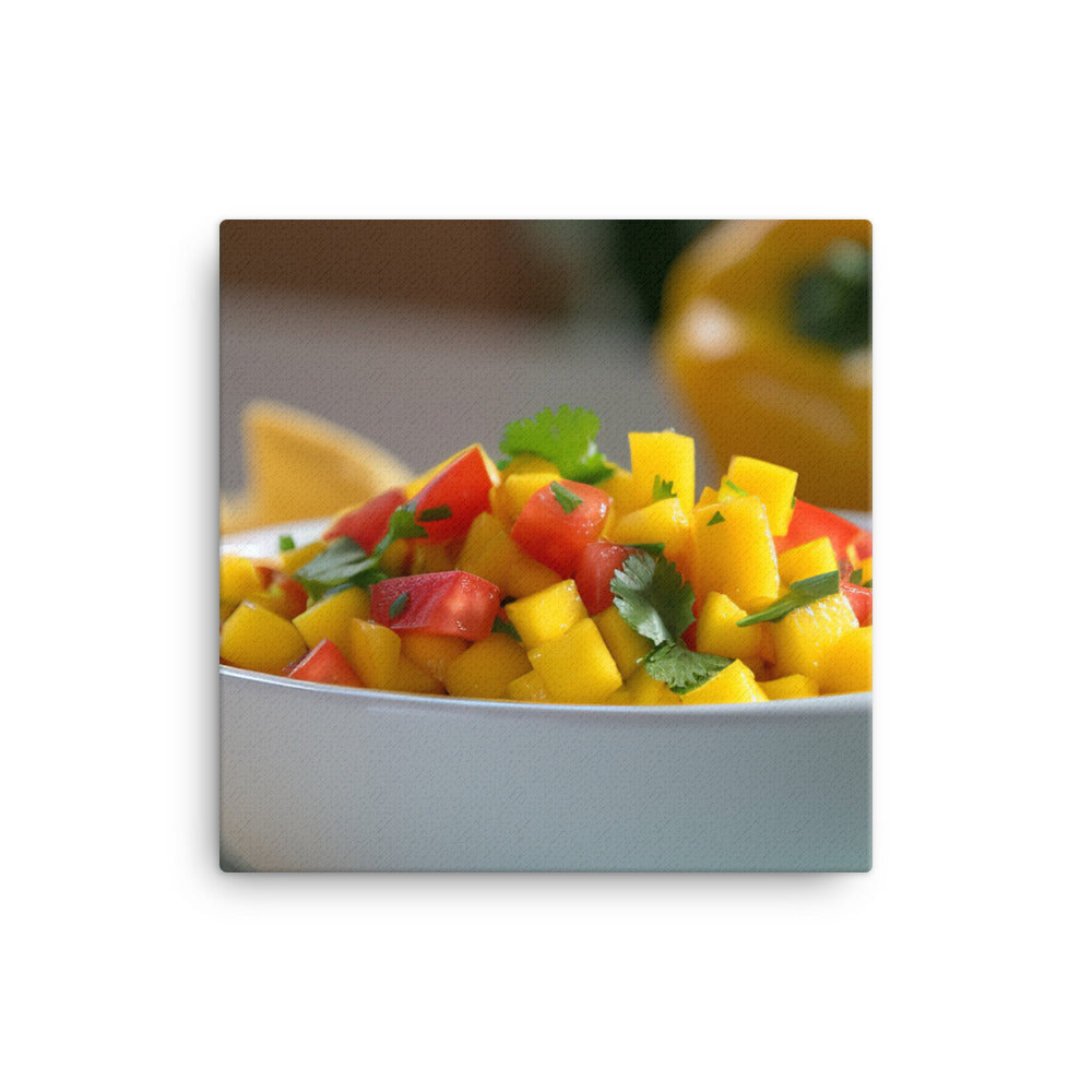 Mango Salsa Party Platter canvas - Posterfy.AI