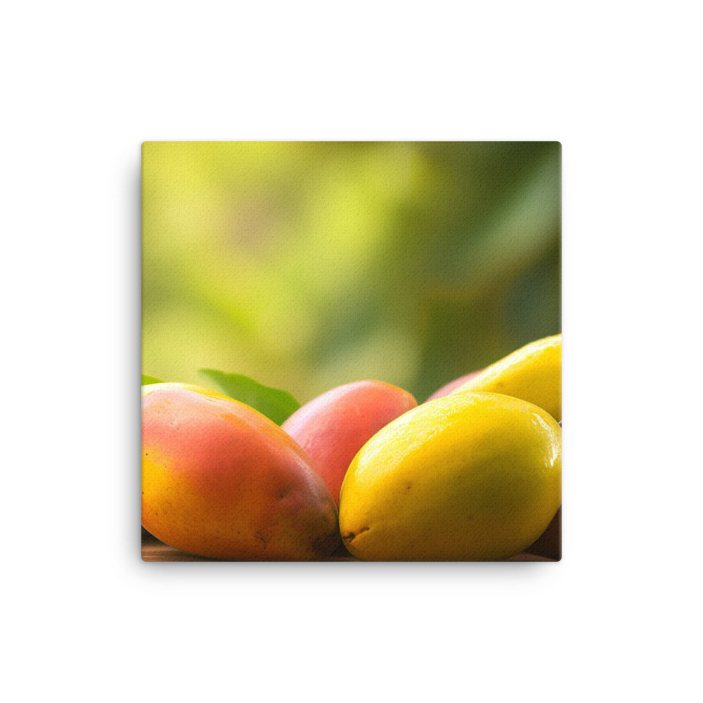 Juicy Mangoes on a Summer Day canvas - Posterfy.AI