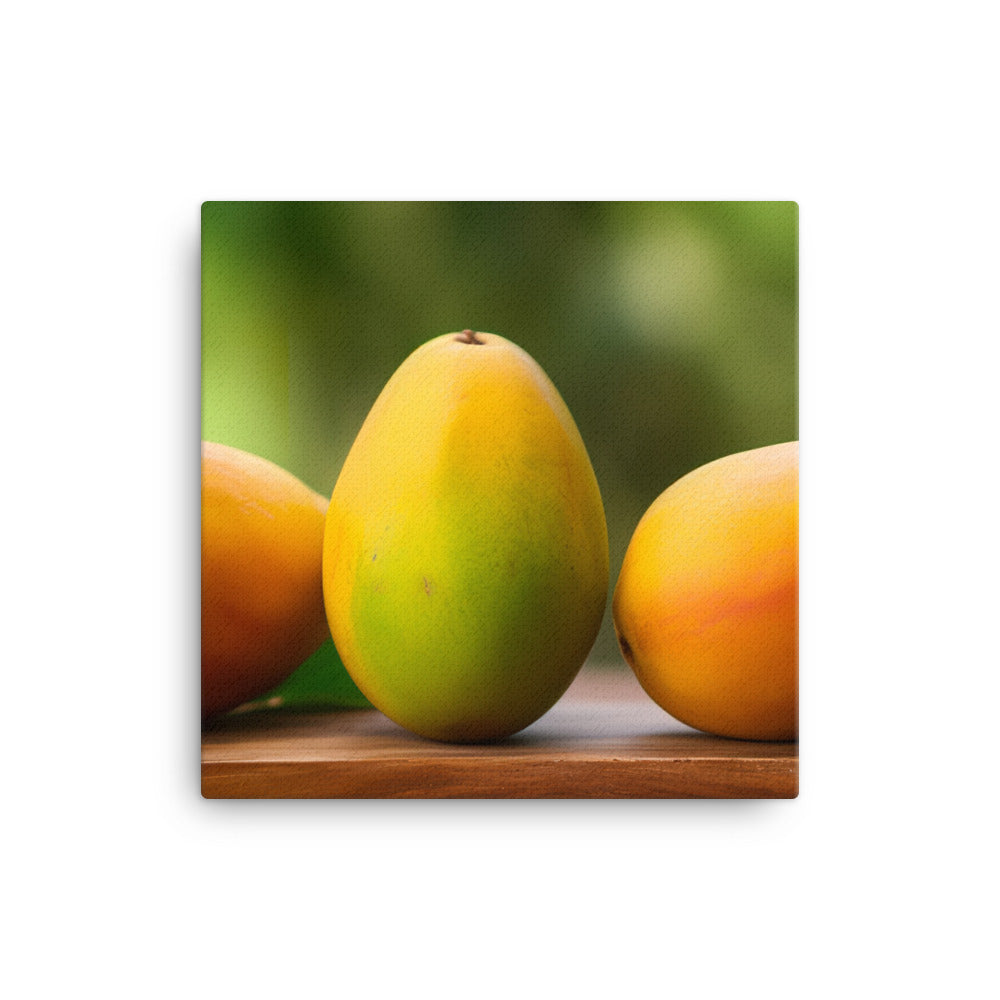 Juicy Mangoes on a Summer Day canvas - Posterfy.AI