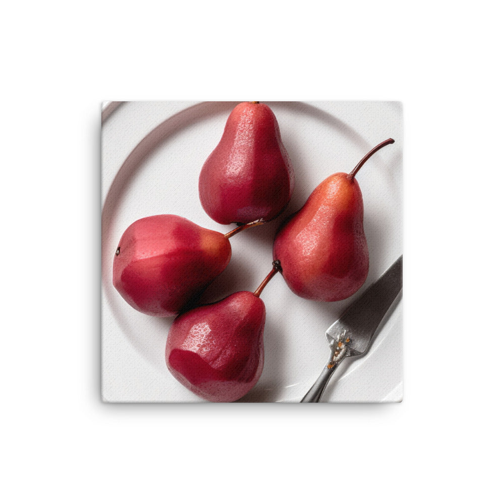 Red Anjou Pears canvas - Posterfy.AI