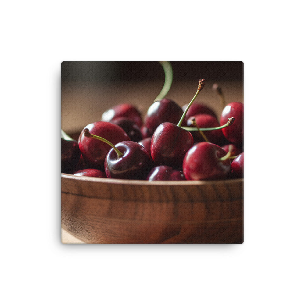 Juicy and Fresh Cherries canvas - Posterfy.AI