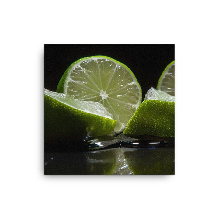 Lime Slices and Ice canvas - Posterfy.AI