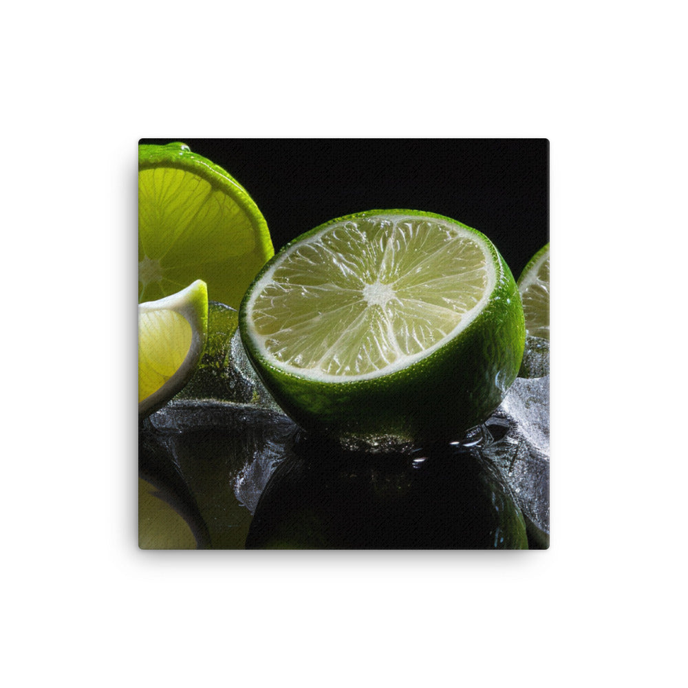 Lime Slices and Ice canvas - Posterfy.AI